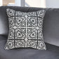 20" X 7" X 20" Traditional Gray And White Cotton Pillow Cover With Poly Insert