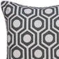20" X 7" X 20" Cool Gray And White Pillow Cover With Poly Insert