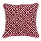 20" X 7" X 20" Transitional Red And White Cotton Pillow Cover With Poly Insert