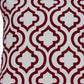 20" X 7" X 20" Transitional Red And White Accent Pillow Cover With Poly Insert
