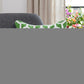 20" Green and White Throw Pillow
