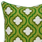20" X 7" X 20" Cool Traditional Green And White Pillow Cover With Poly Insert