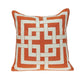 20" X 7" X 20" Transitional Orange And Off White Pillow Cover With Poly Insert