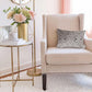 20" X 6" X 14" Transitional Champagne Pillow Cover With Poly Insert