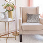 20" X 6" X 14" Transitional Champagne Pillow Cover With Poly Insert