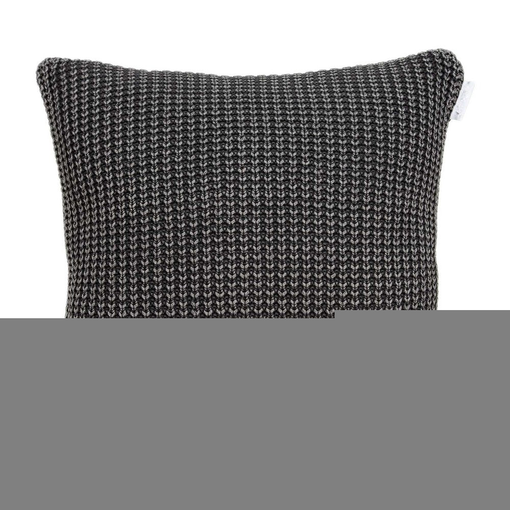 20" X 7" X 20" Transitional Charcoal Pillow Cover With Poly Insert