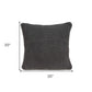 20" X 7" X 20" Transitional Charcoal Pillow Cover With Poly Insert