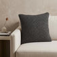 20" X 7" X 20" Transitional Charcoal Pillow Cover With Poly Insert