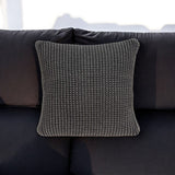 20" X 7" X 20" Transitional Charcoal Pillow Cover With Poly Insert