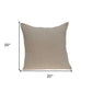 20" X 7" X 20" Elegant Transitional Tan Pillow Cover With Poly Insert