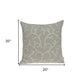 20" X 7" X 20" Elegant Transitional Beige Pillow Cover With Poly Insert