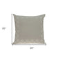 20" X 7" X 20" Decorative Transitional Beige Pillow Cover With Poly Insert