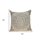 20" X 7" X 20" Traditional Tan Pillow Cover With Poly Insert