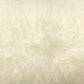 20" Creamy Genuine Tibetan Lamb Fur Pillow With Microsuede Backing