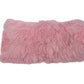 15" X 25" Pink Lambswool Down Lumbar Throw Pillow