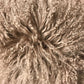 17" X 27" Beige Microsuede Down Lumbar Throw Pillow