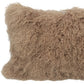 17" X 27" Beige Microsuede Down Lumbar Throw Pillow