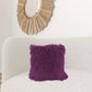 20" Purple Genuine Tibetan Lamb Fur Pillow With Microsuede Backing