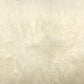 24" Creamy Genuine Tibetan Lamb Fur Pillow With Microsuede Backing