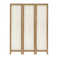 71" Clear Folding Three Panel Screen Room Divider