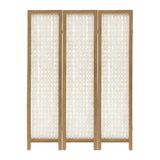 71" Clear Folding Three Panel Screen Room Divider