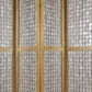 84" Clear Capiz Mother of Pearl Folding Three Panel Screen Room Divider