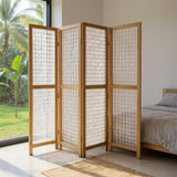 84" Clear Capiz Mother of Pearl Folding Three Panel Screen Room Divider