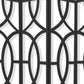 84" Black Solid Wood Folding Four Panel Screen Room Divider