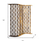 74" Natural Solid Wood Three Panel Screen Room Divider