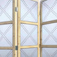 84" Silver Folding Three Panel Screen Room Divider
