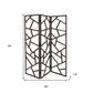 70" Brown Solid Wood Folding Three Panel Screen Room Divider