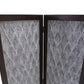 70" Brown Folding Three Panel Screen Room Divider