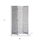 71" White Folding Three Panel Screen Room Divider