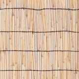 67" White and Natural Manufactured Wood Folding Three Panel Screen Room Divider