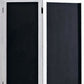 67" Black and White Chalkboard Wood Folding Three Panel Screen Room Divider