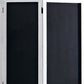 67" Black and White Chalkboard Wood Folding Three Panel Screen Room Divider