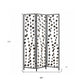 71" Gray Iron Folding Three Panel Screen Room Divider