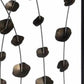 71" Gray Iron Folding Three Panel Screen Room Divider
