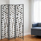 71" Gray Iron Folding Three Panel Screen Room Divider