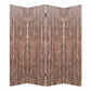 84" Brown Folding Four Panel Screen Room Divider