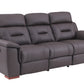90" Brown Faux Leather Sofa