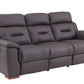 90" Brown Faux Leather Sofa