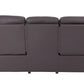 90" Brown Faux Leather Sofa