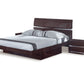 Solid Wood King Wood Brown Bed