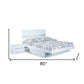 White Solid Wood King Bed Frame