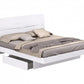 White Solid Wood King Bed Frame