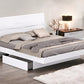 White Solid Wood King Bed Frame