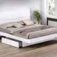 White Solid Wood King Bed Frame