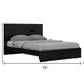 Black Solid Wood King Bed Frame