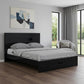 Black Solid Wood King Bed Frame